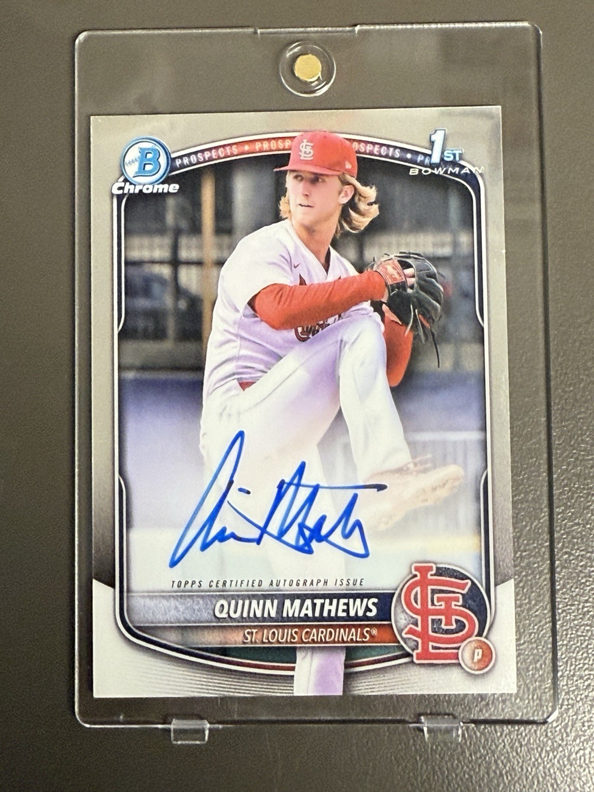 2025 Bowman Chrome - Chrome Prospect Autographs Quinn Mathews #CPA-QM (AU, RC)