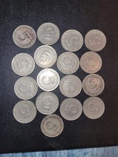 Lot of 17 Panama 5 Centesimo coins 1973