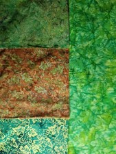 Patchworkstoff Batik grün