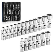 19-piece 14 Drive Universal Joint Socket Set Swivel Socket Set Wobble So...