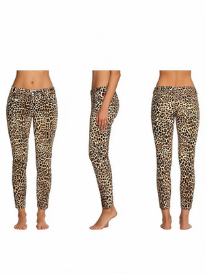 Sofia Vergara Women's Pants Leopard Print Brown Size 12