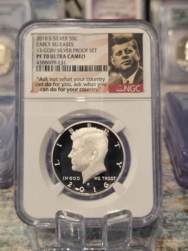 2016 S Silver PF 70 Ultra Cameo Kennedy Half Dollar - Early Releases