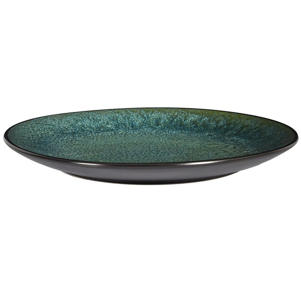 Elia Teller 27 Cm, GrüN-Schwarz, Keramik, SpüLmaschinenfest, Home Deco Factory-image