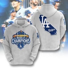 LA Dodgers Back to back Champion 2025 3D AOP Hoodie Size S-5XL For Fan