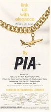1968 Pakistan International Airlines: Link Up Elegance Vintage Print Ad