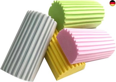 4 Stück Staubschwamm,Dump Duster,Schwamm Scrub Sponge,Damp Dust Clean 