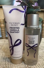 Victoria's Secret Frosted Vanilla Fantasy Fragrance Mist & Body Lotion Set