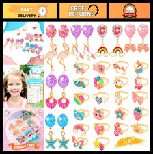 Adjustable Kids Jewelry Set - Clip-On Earrings, Dress Up Accessories for Girls 3