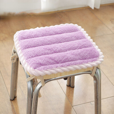Children Faux Fur Seat Cushion Pad Soft Stool Non Slip Floor Mat