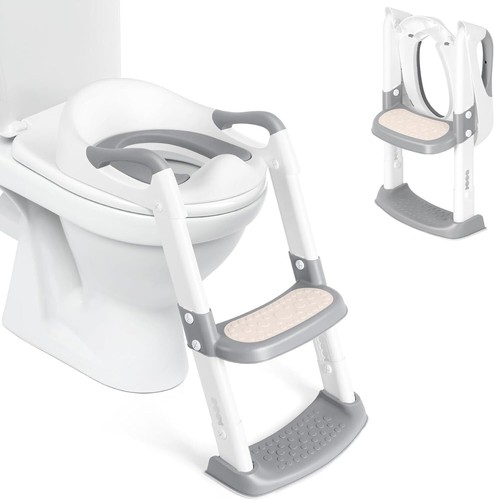 Foldable Potty Training Seat with Step Stool Ladder for Toddler Kids , Anti-Slip - Bild 4 von 10