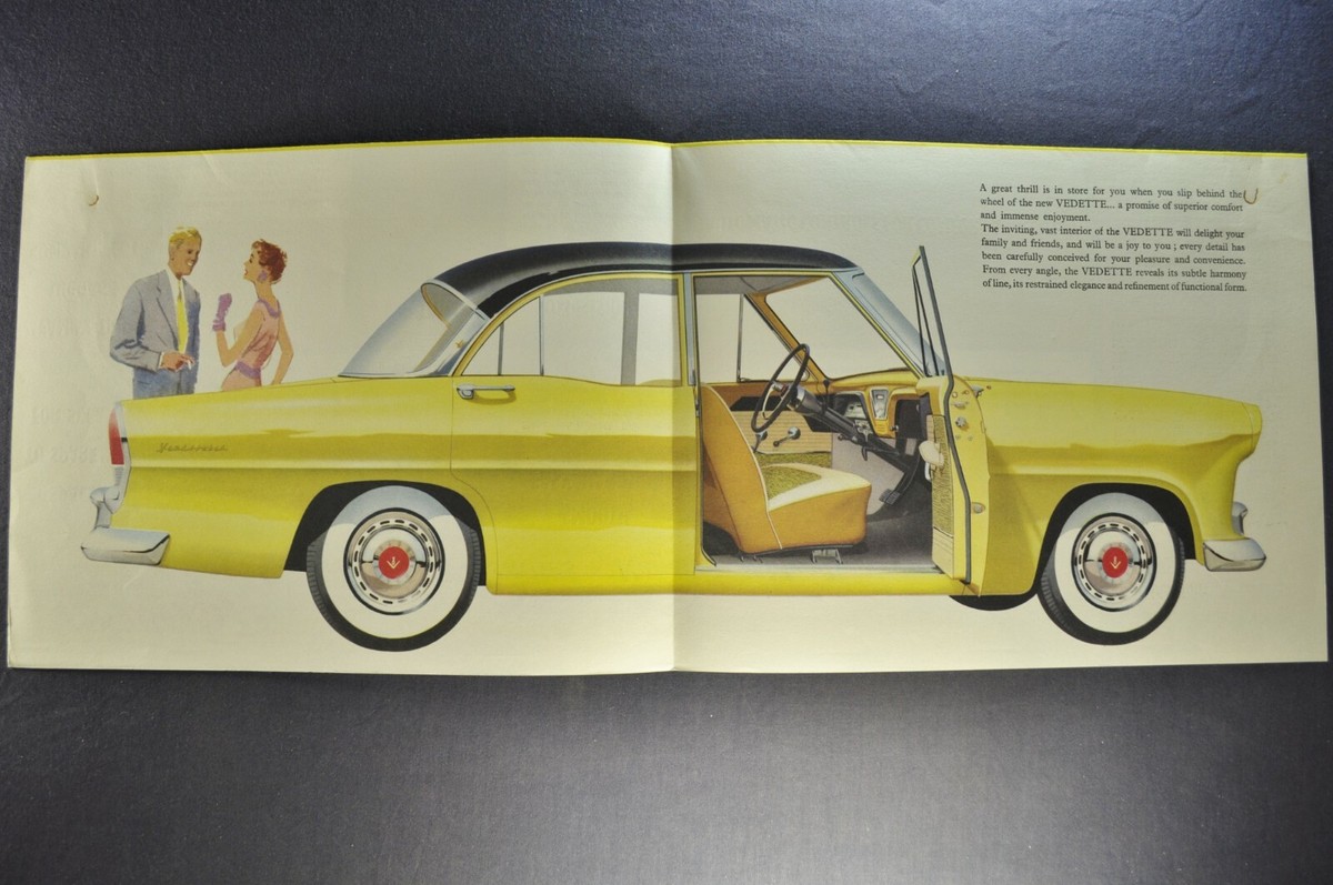 1957 Simca Vedette Brochure Versailles Trianon Marly Wagon
