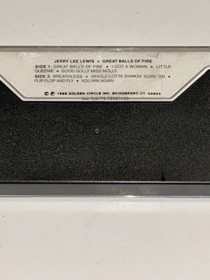 Jerry Lee Lewis Great Balls of Fire Rock N Roll Music Cassette 1L20 - Image 2 of 4