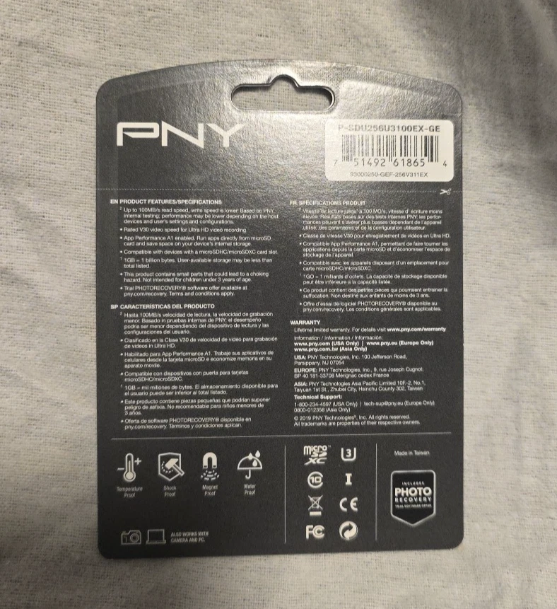 NEW & SEALED - PNY ELITE-X 256GB EXTERNAL SDXC FLASH MEMORY CARD WITH ADAPTER - Image 2 of 2