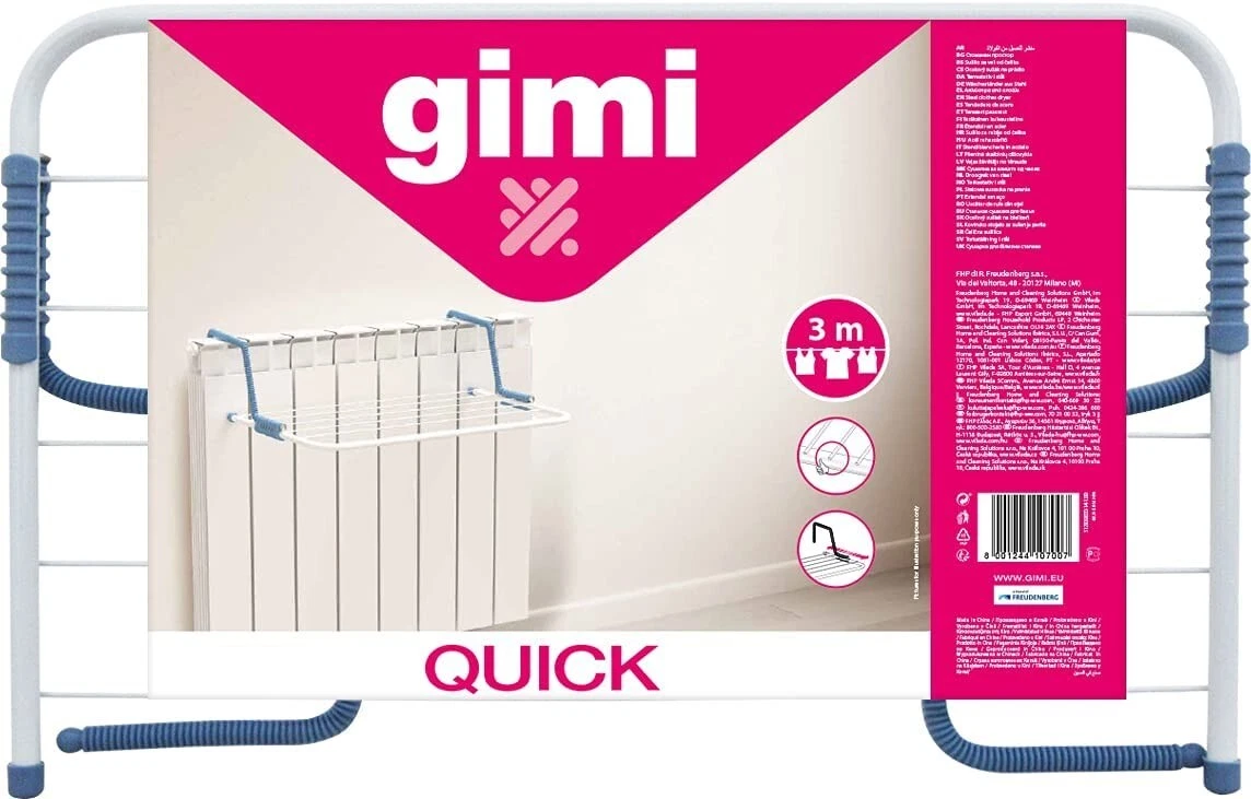 Gimi Quick Tendedero De Radiador 3M Color Blanco Código Stequi