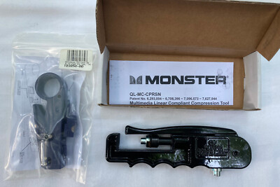   Monster Cable Compression Crimper & Coax Stripping Tool RCA BNC Quick Lock  