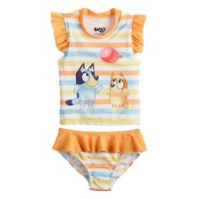 New Toddler Girl Bluey  Bingo 2-Piece Swimsuit 3T 4T