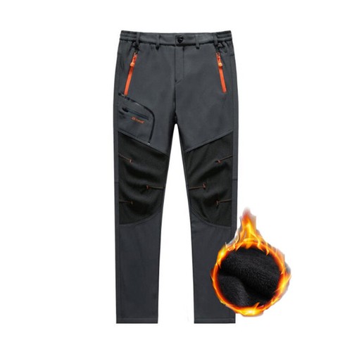 Men Hiking Outdoor Trousers Fleece Lined Cargo Work Pants Winter Ski Snow Warm - Picture 15 of 20