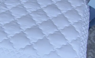 concierge collection diamond border mattress pad - Queen