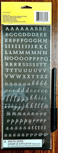 Letter Stickers Black Script Scrapbooking Card Journal 6 sheets - Picture 2 of 4
