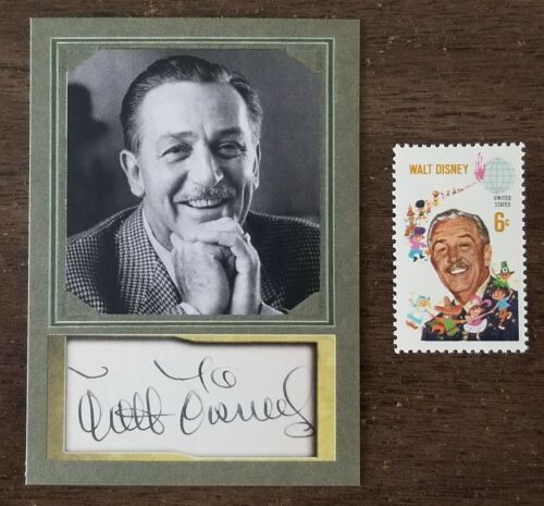 WALT DISNEY - ACEO D. GORDON TRADING CARD + 1969 U.S. POSTAGE STAMP - MINT COND. - Picture 1 of 2