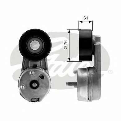 GATES V-RIB BELT TENSION PULLEY for JAGUAR S-TYPE 3.0 V6 1999-2007 - Bild 2 von 8