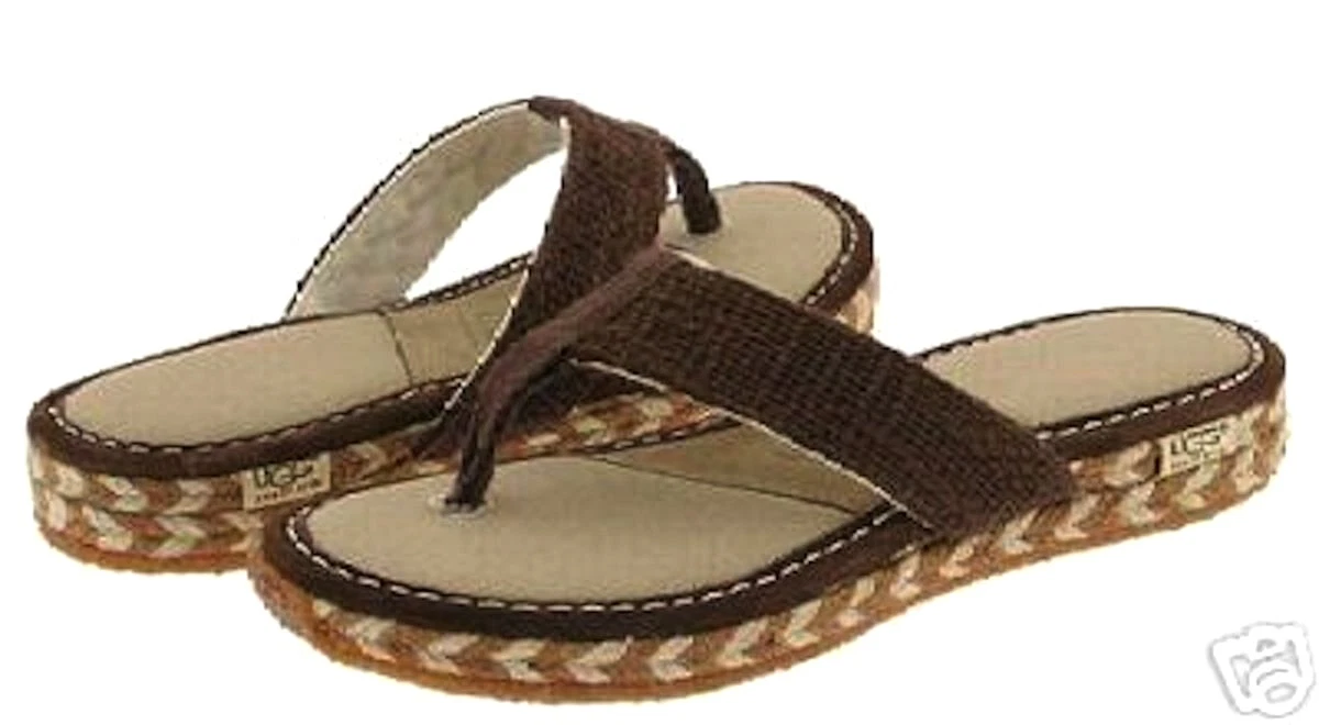 Scarpe sandali Playa nuovi con scatola autentici UGG Australia marrone cioccolato taglia 5 6 7