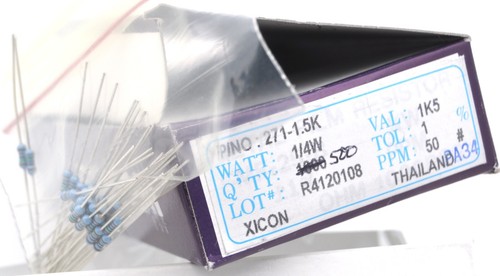 30 Pcs 1/4w Watt 1% Tolerance Metal Film Resistor Selections Val 220 620 to 12k - Picture 5 of 16