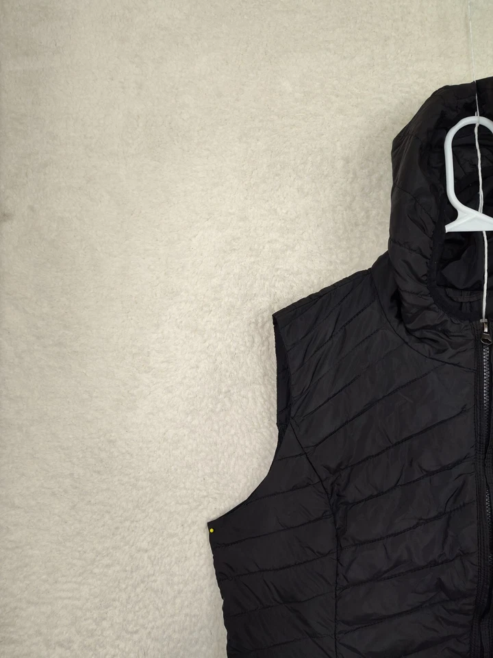 Casaco feminino New York Company extra grande poliéster sem mangas com capuz zíper U - Imagem 2 de 4