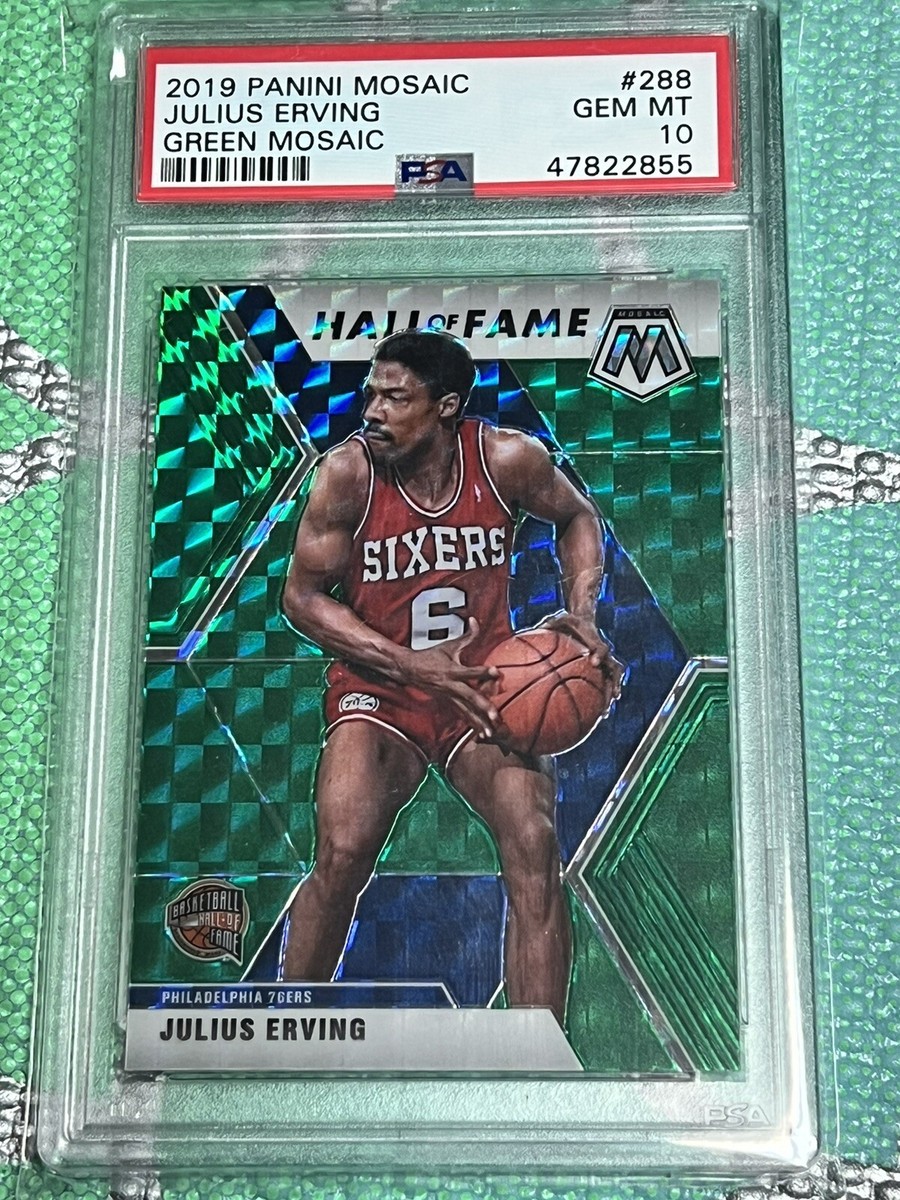 PSA 10 GEM MINT BASKETBALL CARD 2019 PANINI MOSAIC JULIUS ERVING