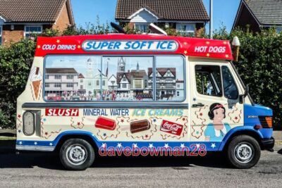 FOTO EISWAGEN WILDISH RD FAVERSHAM DIESER LIEFERWAGEN VERFÜGT ÜBER EINE ZIEMLICH APPORTIERENDE PA