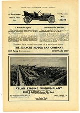 1911 Schacht Motor Car Co. Ad: 2805 Spring Grove Ave. Cincinnati, OhiO