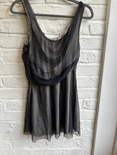 Skater dress by To Shop, Sheer black with champagne underdress Sz 10