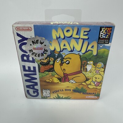 Mole Mania BRAND NEW FACTORY SEALED Game Boy GameBoy Nintendo 1997 **HANG TAB**