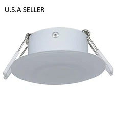 Facon 3Inch LED 12V RV Puck Light Recessed Down Light Camper Marine Boat 3W