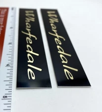 Wharfedale Custom Aluminum Speaker Badge PAIR  