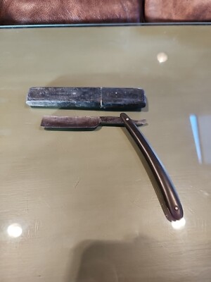 Old Vintage JOHN C. COCKHILL Sheffield Straight Razor 3/4'' & Box/Case