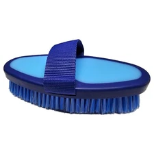 New Large Equine Horse Body Brush, Grooming Brush, Blue Soft Bristle