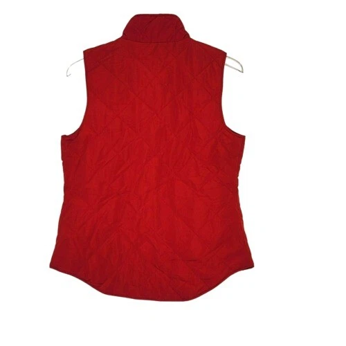 Chaleco acolchado Charter Club rojo con cremallera bolsillos ligeros ropa exterior informal grande Foto 2 de 3