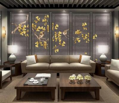 3D Yellow Branch K6604 Wallpaper Mural Self-adhesive Removable Sticker Kay
