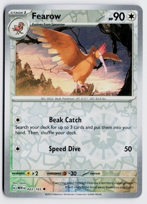 Fearow 022/165 Reverse Holo - SV: Scarlet & Violet 151 - Pokemon TCG