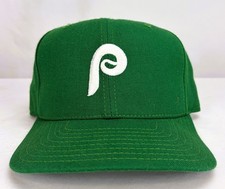 Vintage Philadelphia Phillies New Era Fitted Hat 7 3/8 Green MLB USA Made