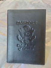 New USA Passport Leather Wallet - RFID Protected, Credit Card & ID holder