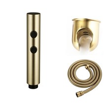 Brushed Gold Stainless Steel Handheld Bidet Sprayer Set Toilet Shower Kit 2 Ways