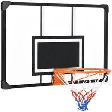 Soozier Wall Mounted Basketball Hoop with Shatter Proof Backboard