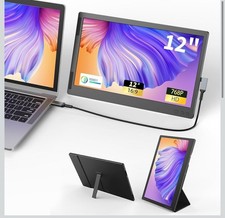 New 12" Dual Laptop Screen Extender Monitor Portable - Laptop Screen Extender