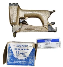 Duo-Fast Steel Pneumatic Air Brad Nailer 18 Guage Plus Brads Staples
