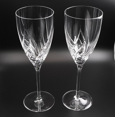 Rogaska Juliet Swirl Cut Crystal Water Goblets 9  (Set of 2) Multiple Sets Avail