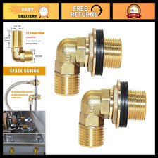 Commercial Faucet Installation Kit - Brass 1/2" G Elbow Connector for Kitchen Si