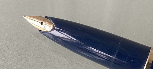 Sheaffer Imperial Fountain Pen Blue “Sheaffer’s” Gold Nib - Picture 6 of 12