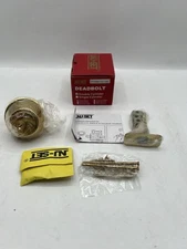 Double Deadbolt Cylinders Polish Brass Door Lock Lockset For Wood And Metal Door